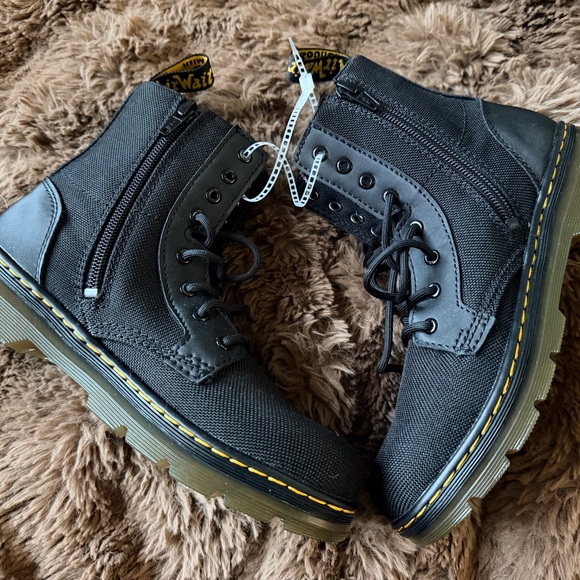 Dr. Martens Black Textured Boots - Picture 6 of 11